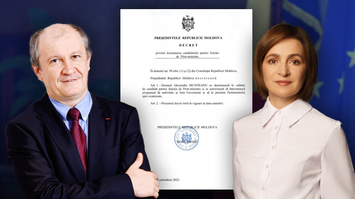 Alexandru Munteanu este noul premier al Republicii Moldova. Decretul a fost deja semnat de Maia Sandu