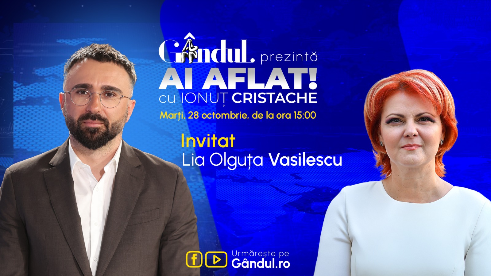 Ai Aflat! cu Ionuț Cristache - 28 octombrie, ora 15.00