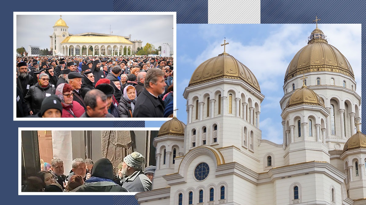 HAOS și îmbrânceli la Catedrala Mântuirii Neamului. Credincioșii au forțat intrarea după ore întregi de așteptare