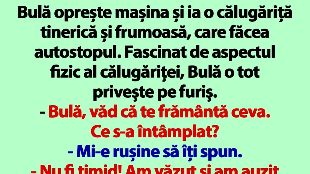 Bancul de luni | Bulă și călugărița tinerică și frumoasă