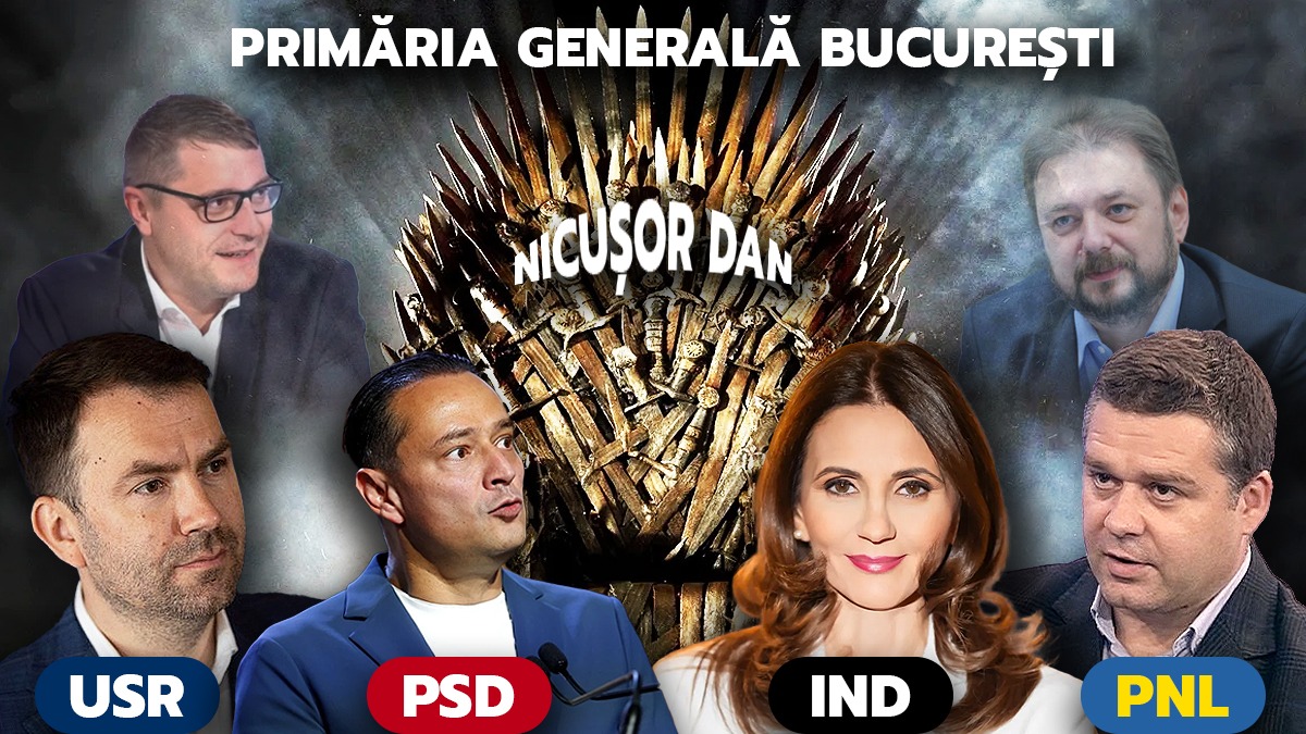 A început Urzeala Tronurilor la Primăria Capitalei. Coaliția de guvernare și-a desemnat 3 bărbați să se lupte între ei, în timp ce Opoziția se unește în spatele unei femei. Primele previziuni ale sociologilor: „Va fi un val împotriva partidelor mari”/ „Va fi o confruntare între PNL și USR”
