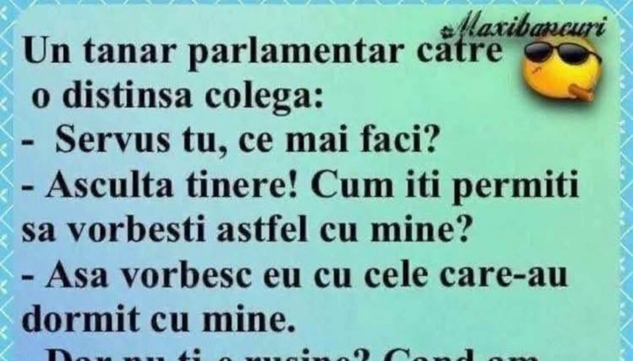 BANCUL ZILEI | Tânărul parlamentar și distinsa colegă