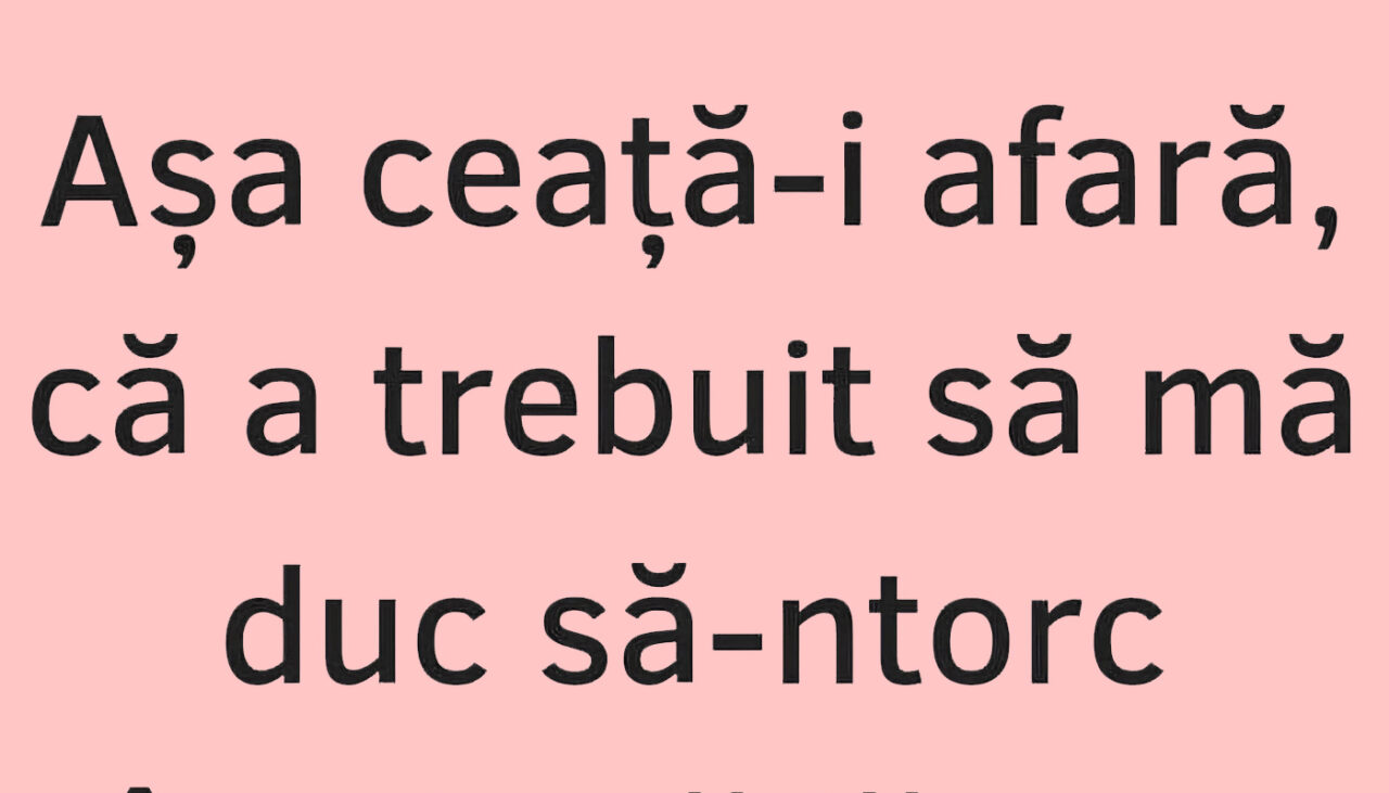 BANCUL ZILEI | Ceața și câinele