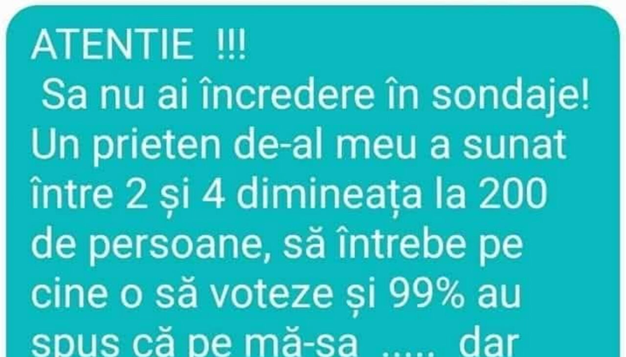 BANCUL ZILEI | De ce să nu ai încredere în sondajele electorale