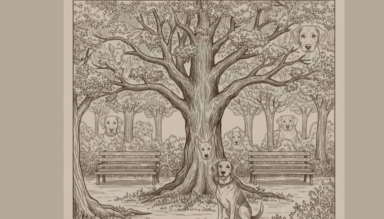 TEST IQ | Câți câini apar, în total, în această iluzie optică? Doar un geniu îi poate vedea pe toți