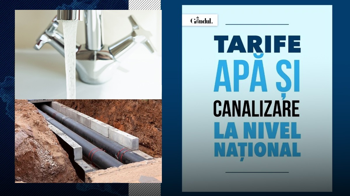 TOP 3 tarife apă potabilă și canalizare în România, în luna noiembrie 2025. Unde sunt cele mai mari/mici prețuri