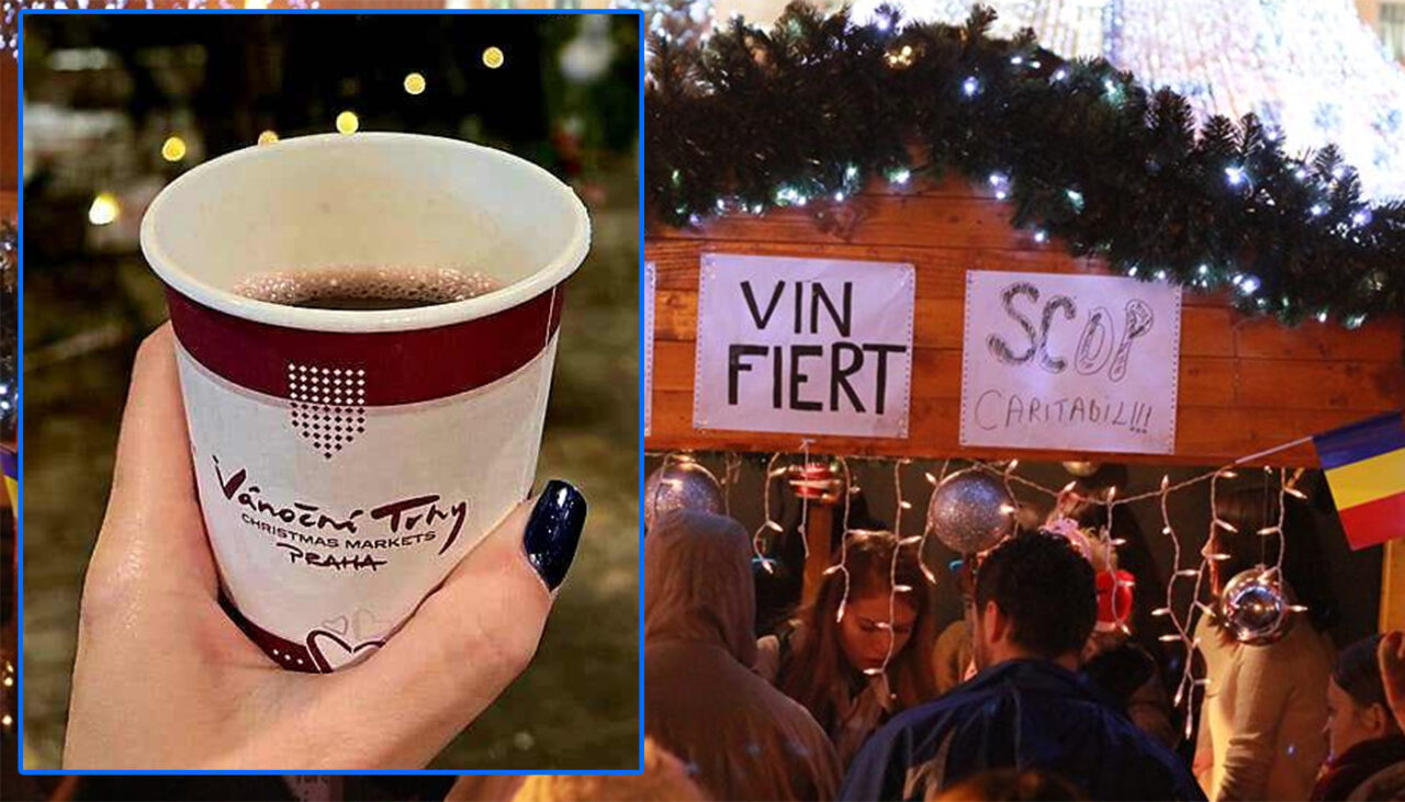 Cât costă un pahar cu vin fiert la Târgul de Crăciun din Craiova. Cu cât se vinde o apă plată