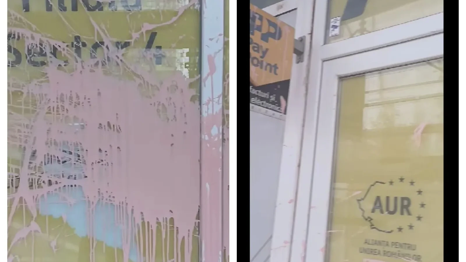 Sediu AUR vandalizat în București