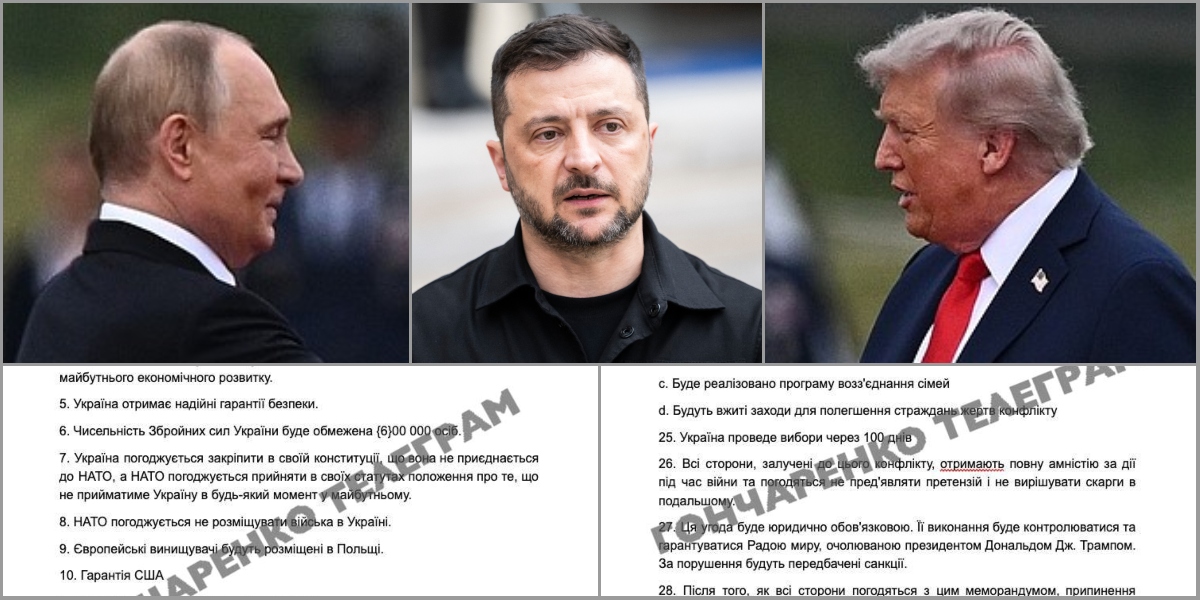 Deputatul Radei Gonciarenko a publicat toate punctele „planului Trump” prezentat lui Zelenski