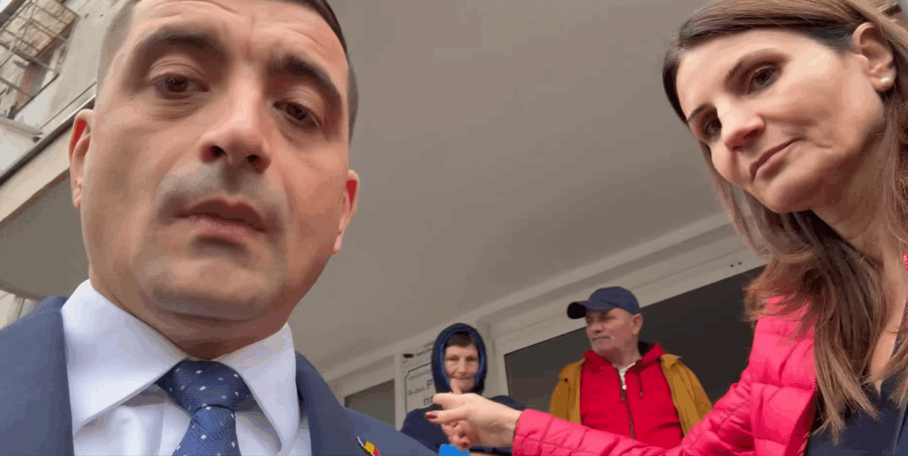 George Simion, la pas cu Anca Alexandrescu în sectorul primarului Ciucu: „Ceea ce vedeți în spatele meu nu este un ghetou, ci este sectorul 6”