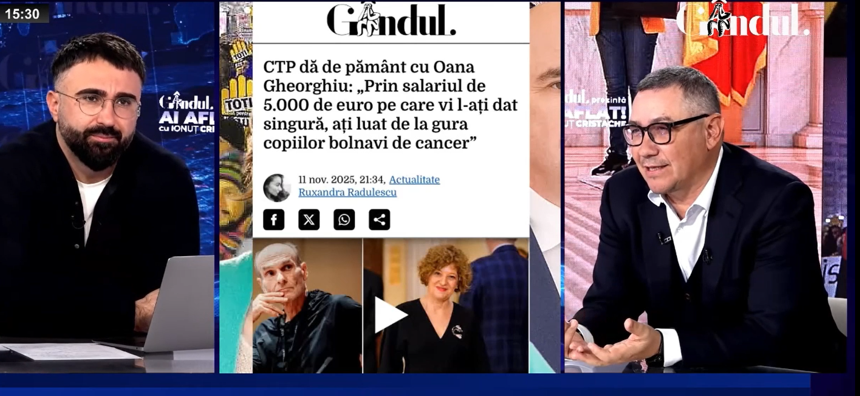Ponta o acuză pe Gheorghiu de populism și dublu standard
