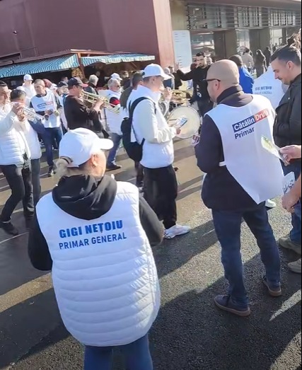 Taraful lui Neţoiu se întâlneşte cu echipa de campanie a lui Drulă, la Obor