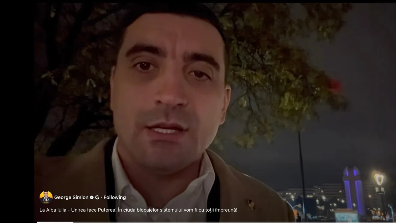 George Simion anunță programul AUR la Alba Iulia