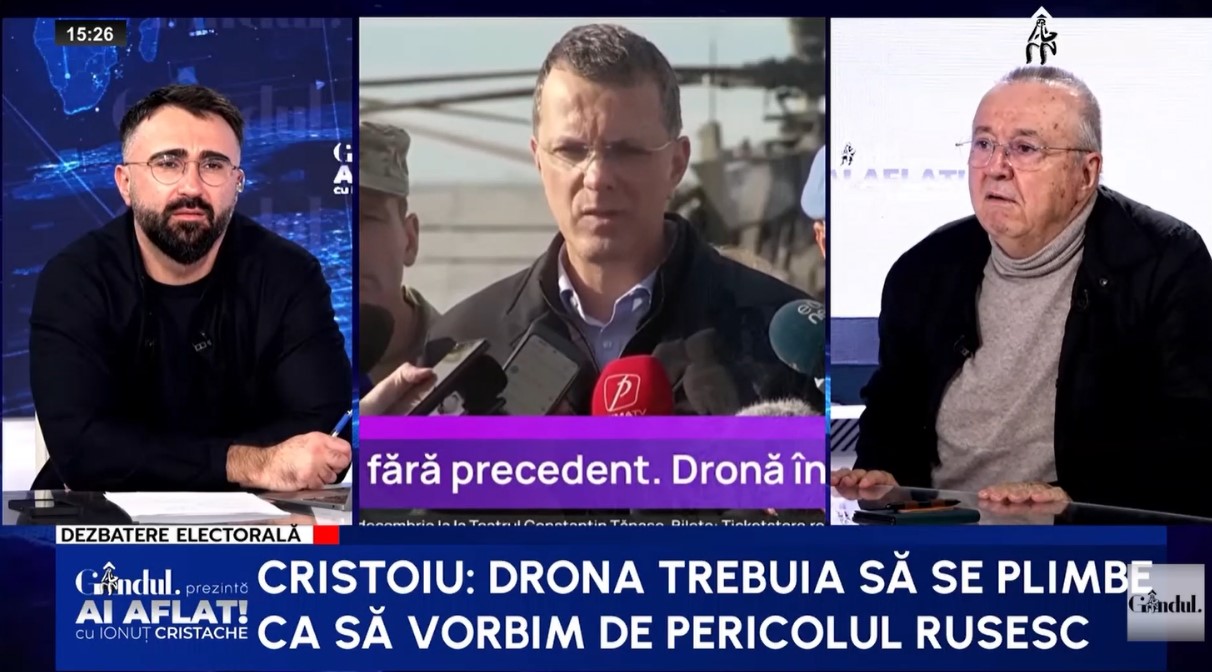 Ion Cristoiu comentează căderea dronei și acțiunile ministrului Apărării, Ionuț Moșteanu: „Bate câmpii”