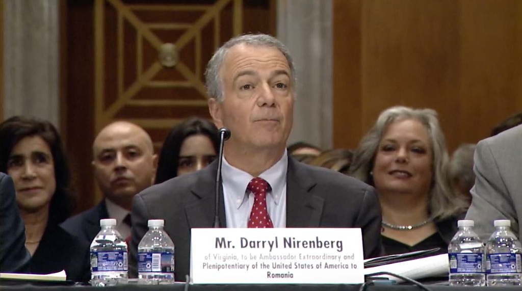 Viitorul ambasador al SUA în România, Darryl Nirenberg, a fost audiat în Congresul american