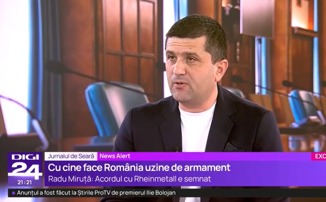Ministrul Miruță dă vina pe „intermediari” pentru întârzierile de la fabrica de pulberi: „Motorașele intermediare încearcă să o mai deraieze. Nu îmi e clar”