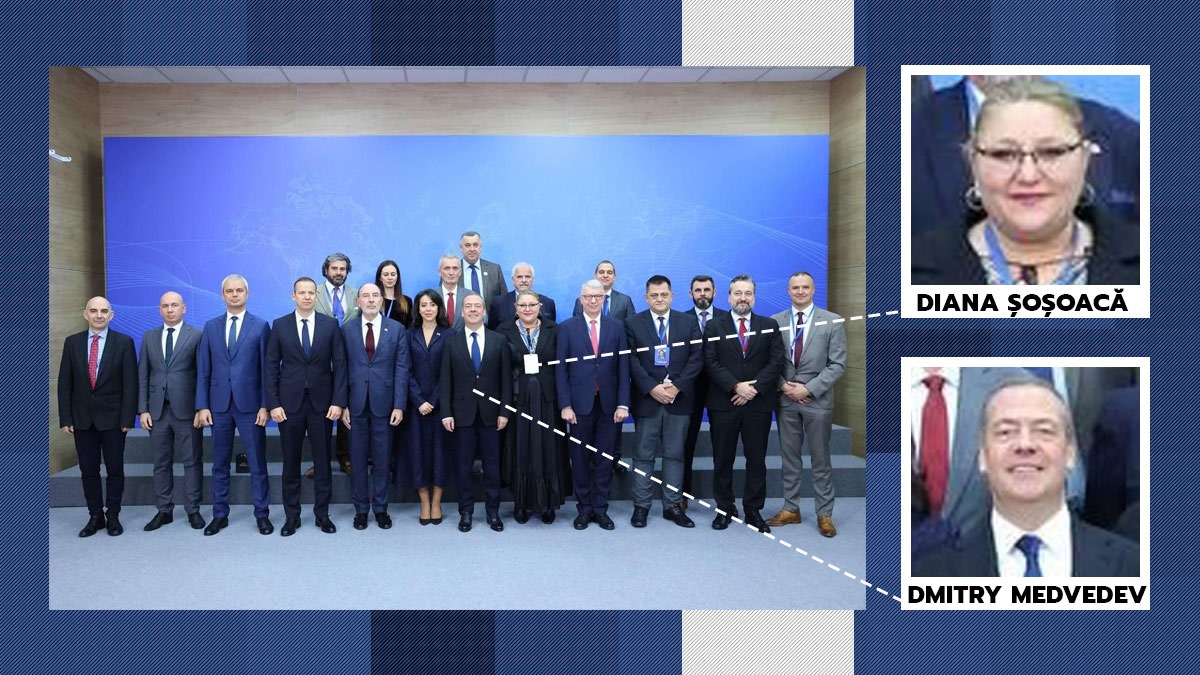 Diana Șoșoacă, din nou în Rusia. De data asta la Soci, în compania lui Medvedev. Fostul președinte al Rusiei i-a apreciat discursul