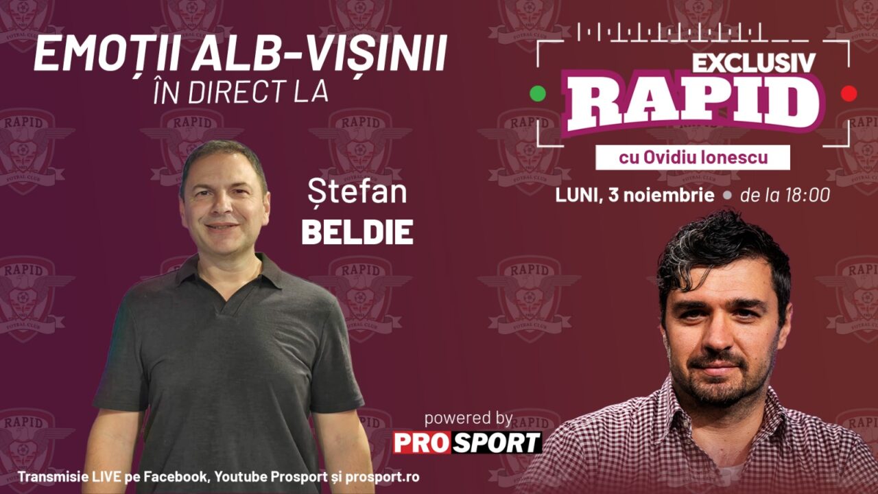 „EXCLUSIV RAPID” după Craiova – Rapid 2-2 începe la ora 18:00, în direct pe YouTube – ProSport