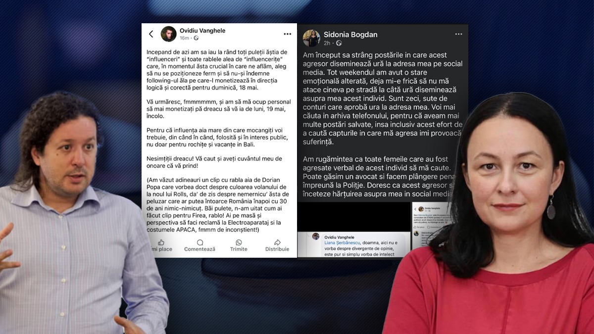 SCANDAL între doi jurnaliști. Sidonia Bogdan anunță că-l dă în judecată pe Ovidiu Vanghele. Jurnalista face apel la femeile care ar fi fost jignite de acesta s-o ajute