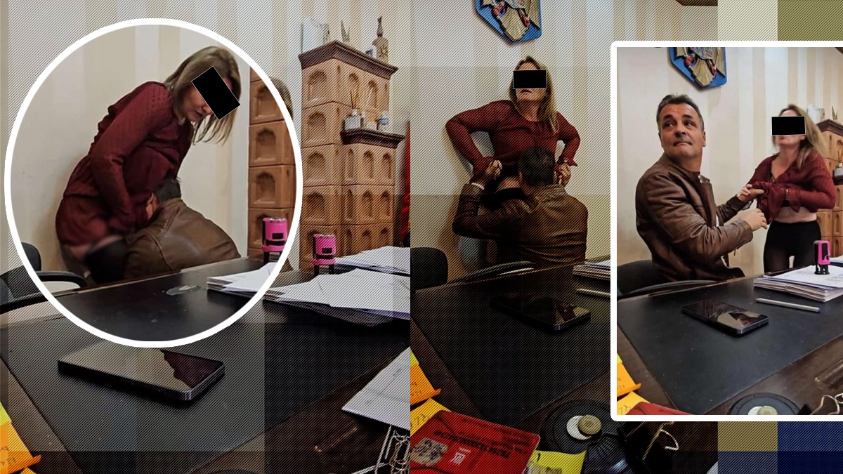 Scene scandaloase într-o primărie din România. Primarul, care agresează sexual o angajată, a publicat imaginile