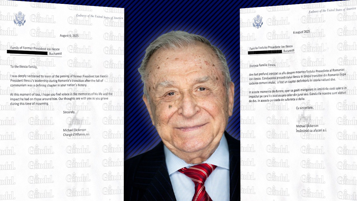Gândul publică în exclusivitate scrisoarea emoționantă a ambasadei SUA la București către familia fostului președinte Ion Iliescu: „Un capitol definitoriu în istoria națiunii române. Sper să găsiți mângâiere în amintirea vieții sale”