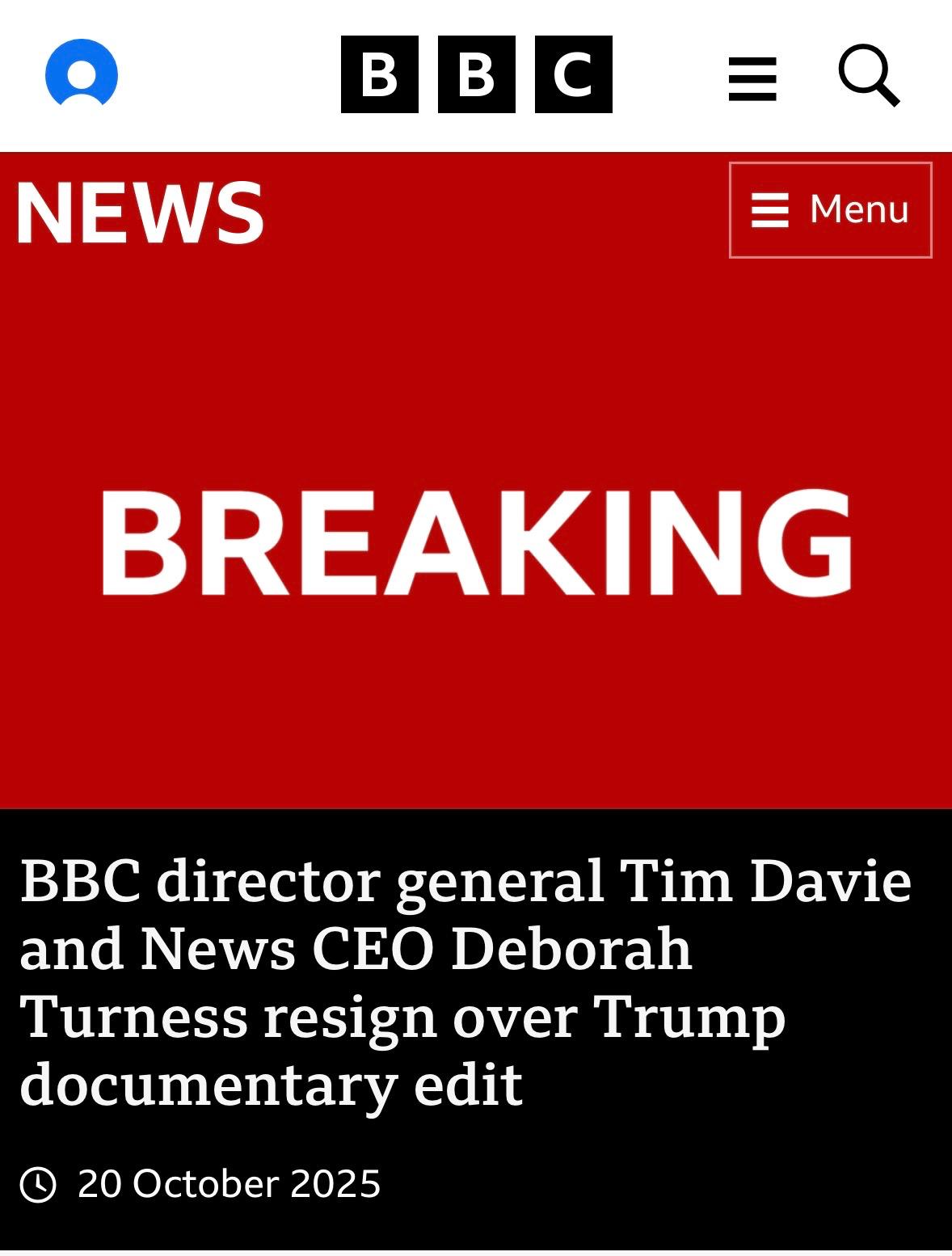 Directorul BBC demisionează în urma scandalului Trump