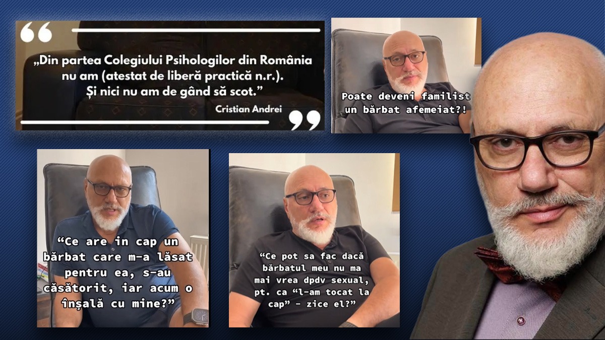 Celebrul psihoterapeut Cristian Andrei practică fără atestat de peste 20 de ani. Medicul este acuzat și de hărțuire sexuală în propriul cabinet