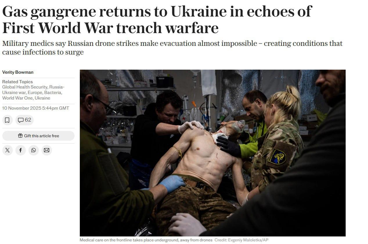 The Telegraph dezvăluie șocul de pe frontul din Ucraina: Izbucnește cangrena gazoasă, care distruge mușchii și ucide instantaneu