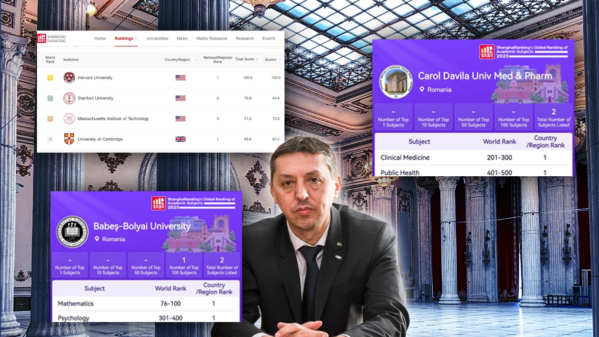 Prestigiosul clasament Shanghai spulberă șansele universităților românești. În timp ce marile universități ale lumii apar de mii de ori în clasament, România apare de doar 15 ori. Expert educație: „Totul pornește de la finanțare, nu se face pe ochi frumoși”