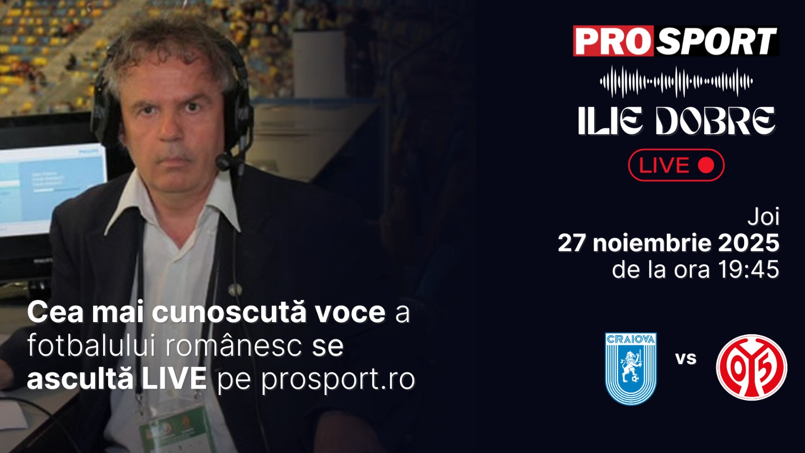 Universitatea Craiova – Mainz: meci pe 27 noiembrie 2025