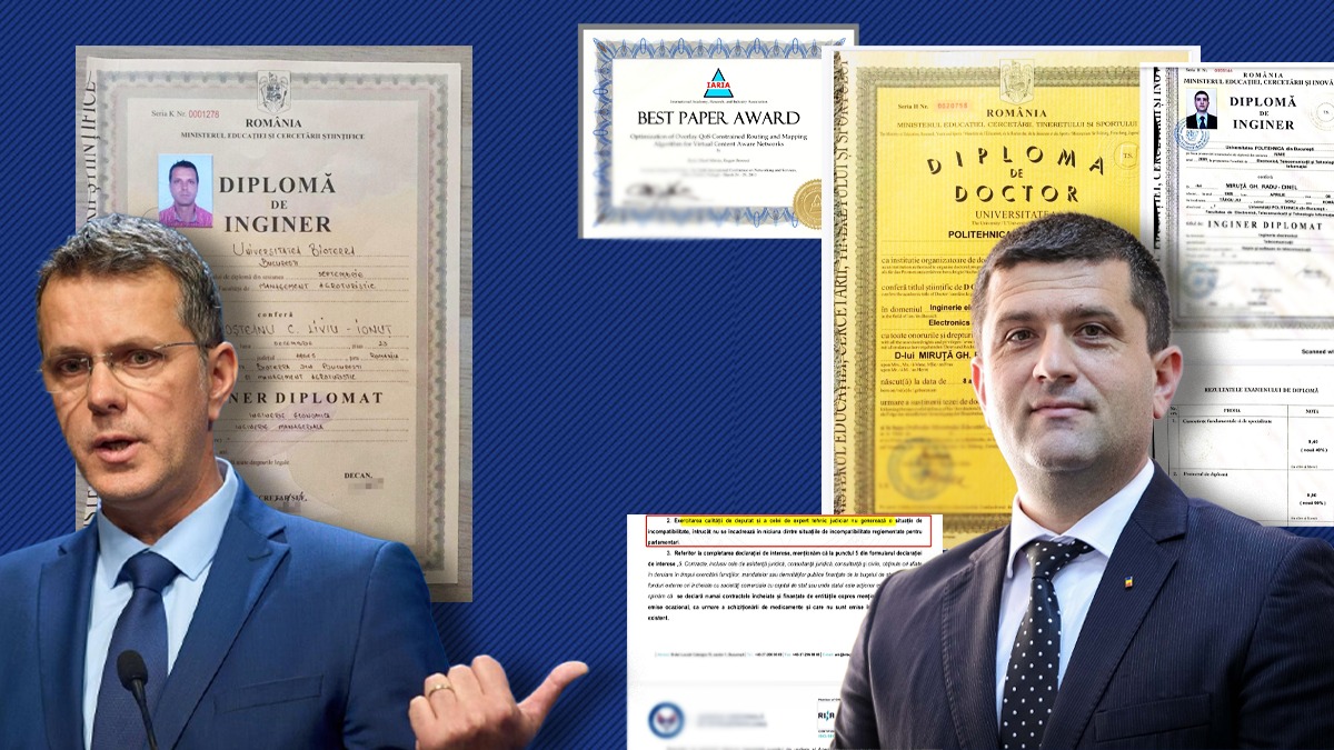 Miruță contraatacă în scandalul diplomelor. Moșteanu a pus la bătaie o diplomă, Miruță a scos cinci diplome