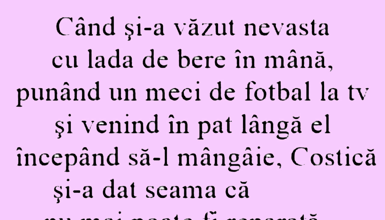 Bancul de joi | Costică, nevasta și lada de bere