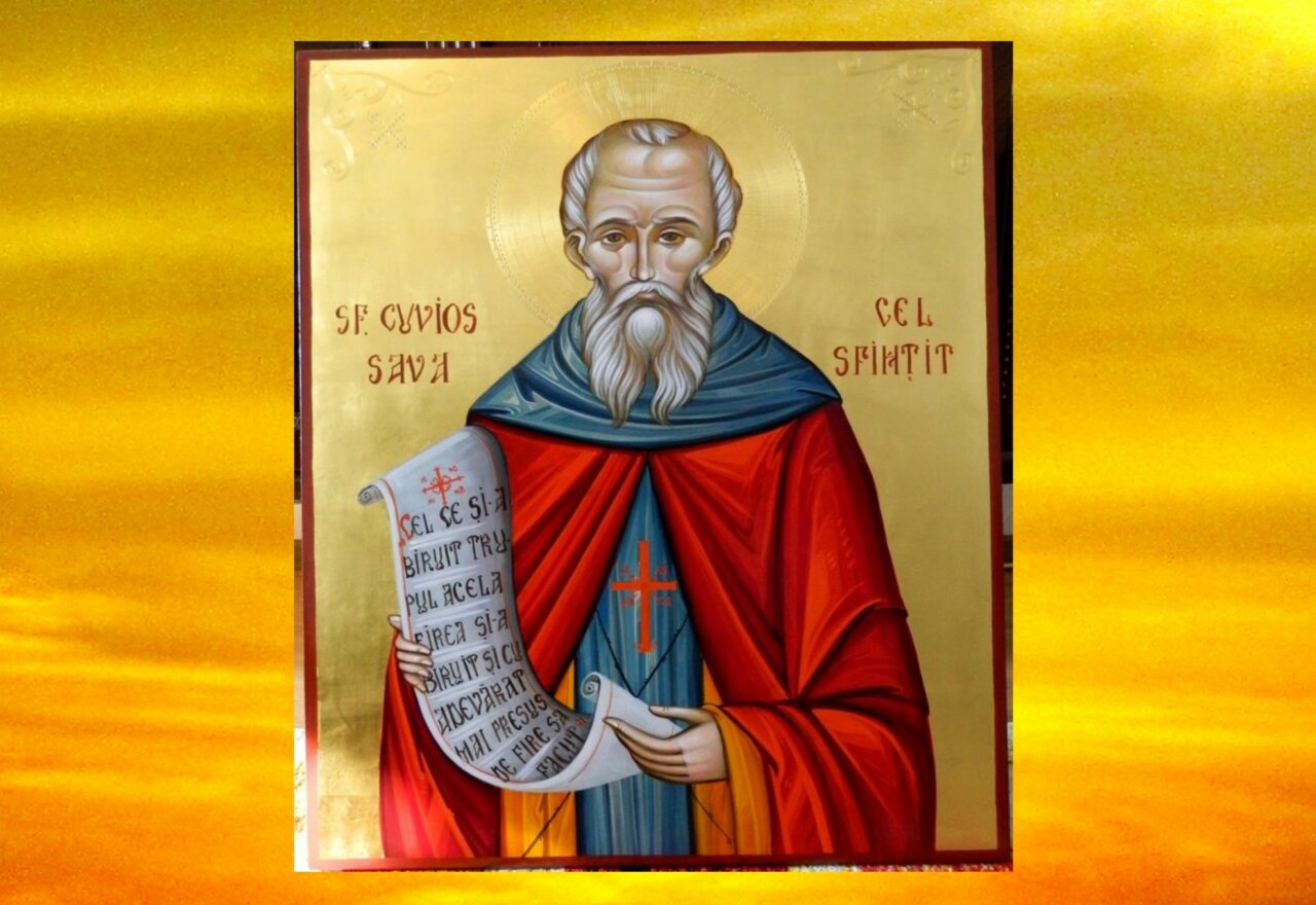 Sărbătoare cu cruce neagă pe 5 decembrie, Sfântul Sava cel Sfințit