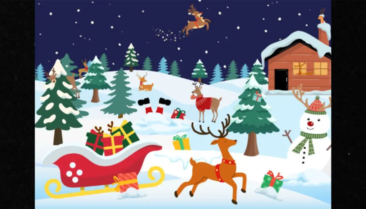 Test de inteligență de Crăciun | Câți reni sunt, în total, în această poză?