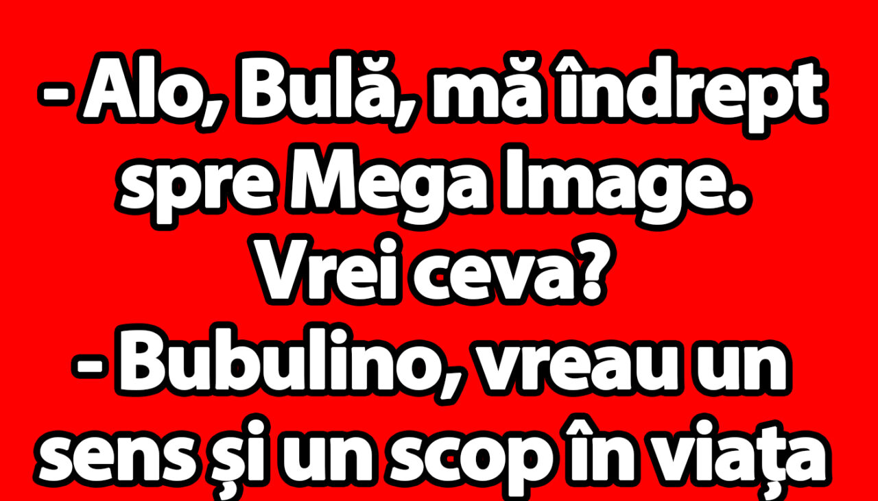 Banc | „Alo, Bulă, mă îndrept spre Mega Image. Vrei ceva?”