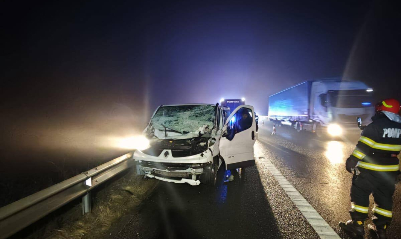 Accident grav pe A1 la Săliște, patru victime