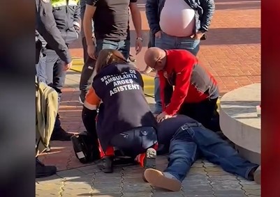 Scene dramatice în Pitești. Un bărbat a făcut stop cardio-respirator, iar doi salvamontiști i-au acordat primul ajutor