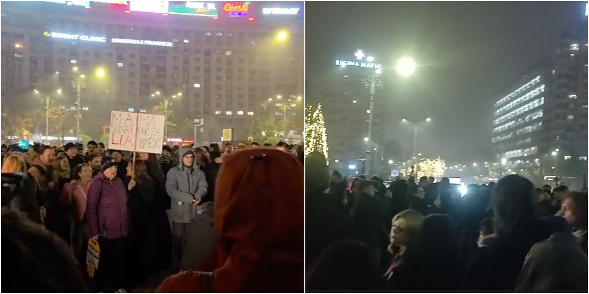 Mobilizare în rețeaua #Rezist. Proteste în Piața Victoriei, în frunte cu Angi Șerban și alți protestatari de meserie