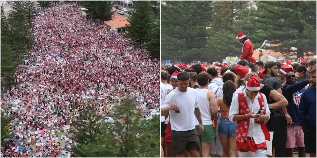 Mii de turiști se calcă în picioare ca să petreacă ziua de Crăciun, pe cea mai celebră plajă din Australia