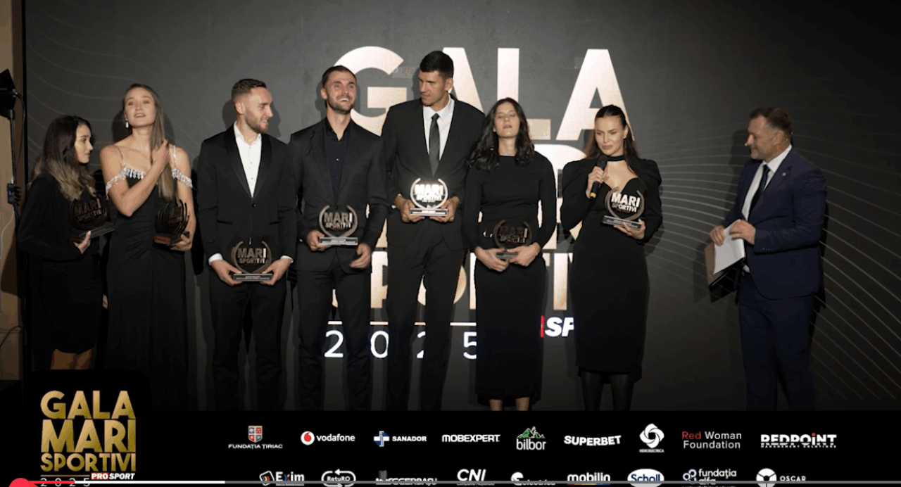 Gala Mari Sportivi ProSport 2025 a premiat medalia de aur obținută de echipajul de 8+1 mixt la Campionatul Mondial de canotaj de la Shanghai