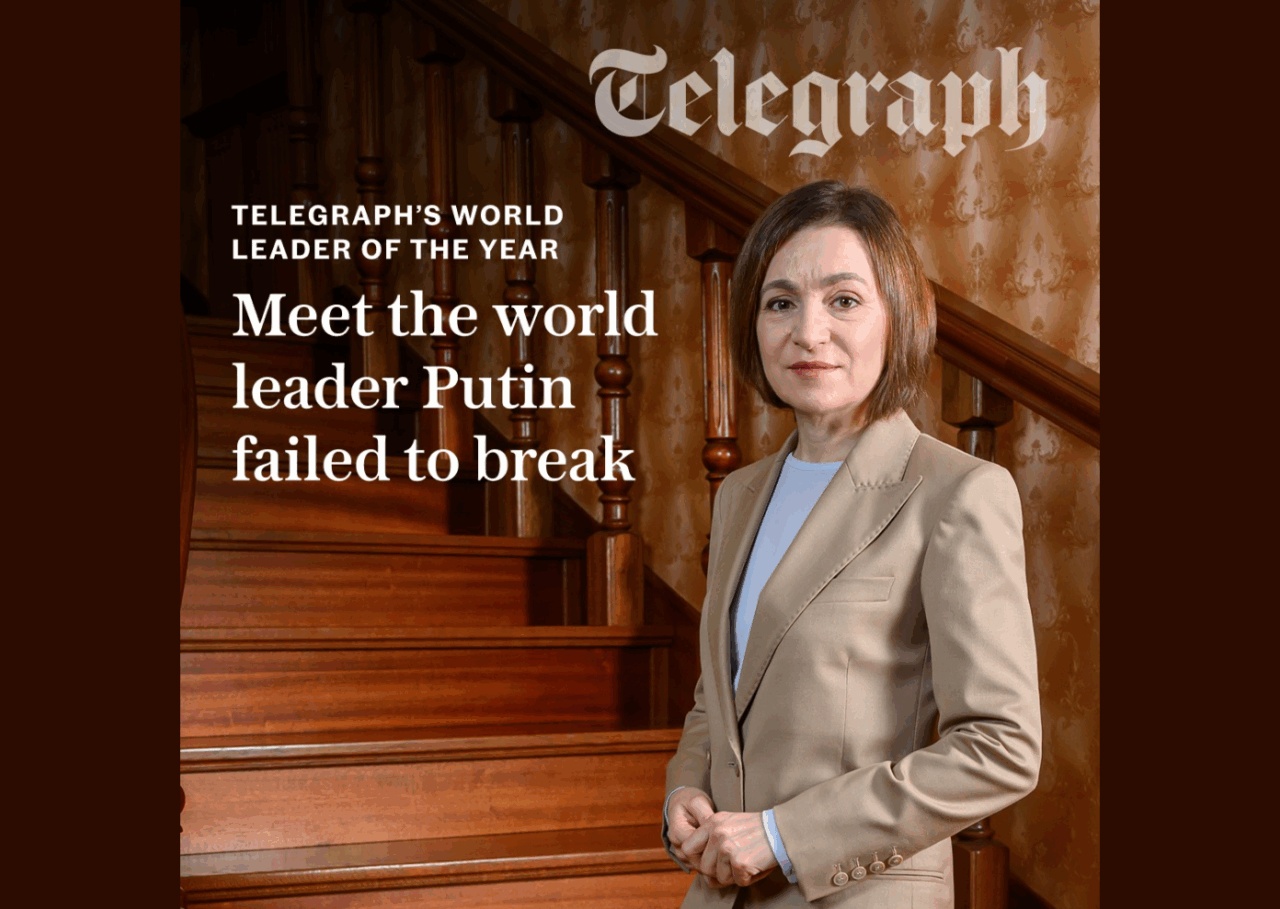 The Telegraph: Maia Sandu desemnată „Liderul Mondial al Anului”. De trei ori în ultimele 14 luni, Kremlinul a complotat pentru a o împiedica la urne