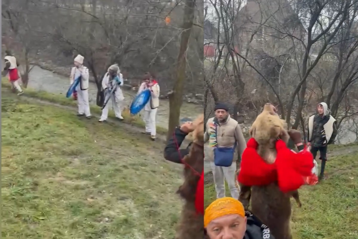 VIDEO Colindătorii străbat străzile Brașovului. Zăpada încă e așteptată