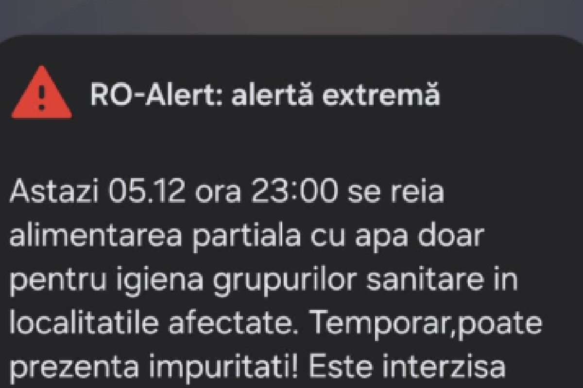 Revine apa în Prahova, de la ora 23.00, deocamdată doar la toaletă. A fost emis mesaj Ro Alert
