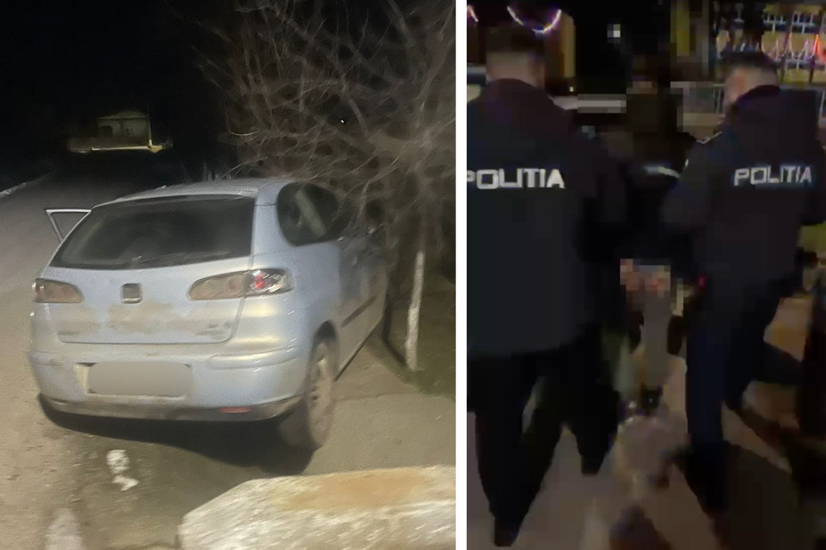 Urmărire ca-n filme în Dolj. Un tânăr, fără permis de conducere și cu poliția pe urme a sărit din mașină în mers și s-a ascuns într-un grajd
