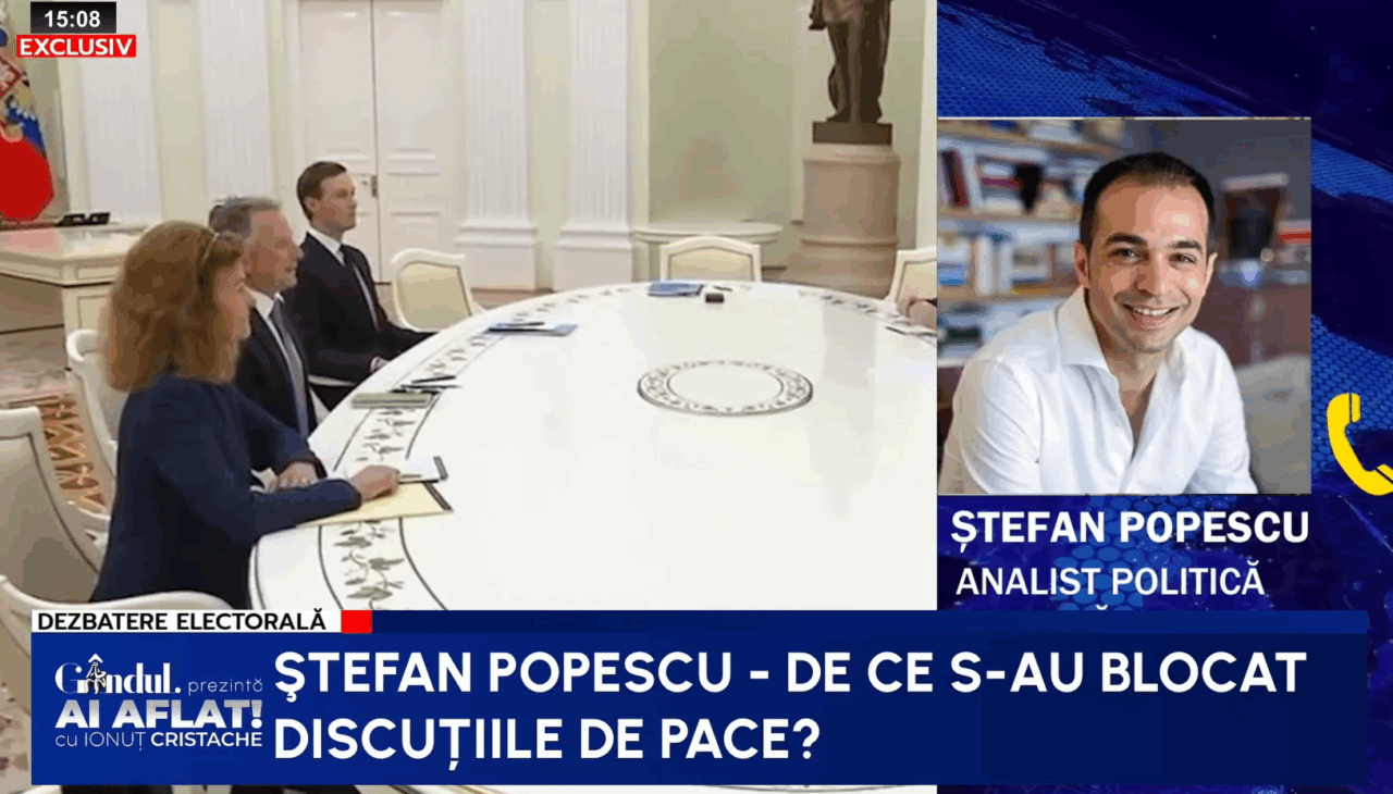 Ștefan Popescu: Ucraina e sacrificată de interesele americane/Nu se negociază Ucraina, ci rutele