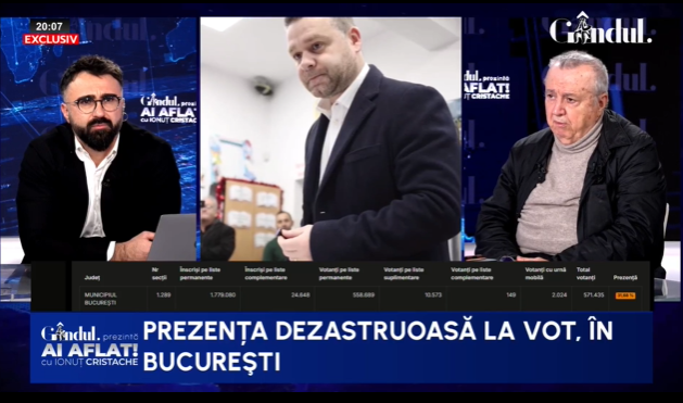 Ion Cristoiu explică prezența dezastruoasă la vot: Dacă ar fi fost vot politic, ar fi ieșit mai multă lume