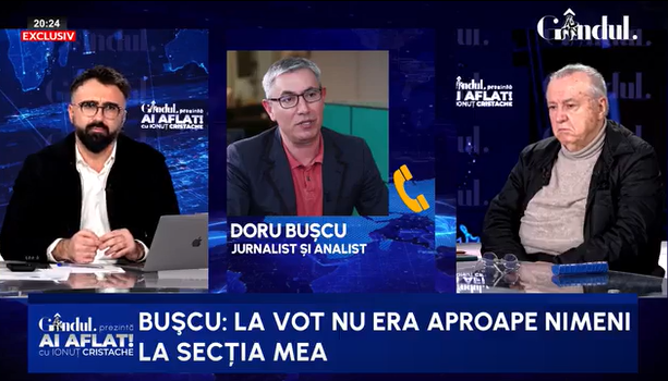 Doru Bușcu: Sunt deja 15 ani de când România nu mai ia în calcul soluțiile și ia în calcul o formă sinecurizată de leadership politic