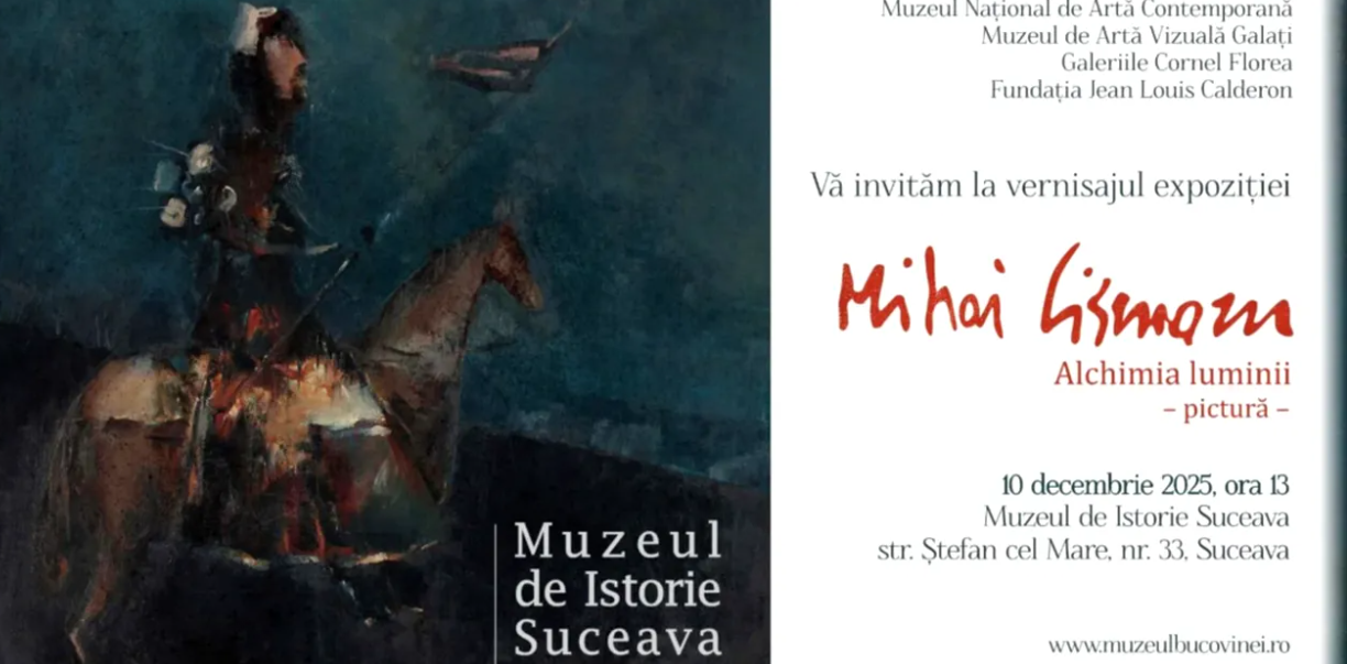 Expoziția retrospectivă „Alchimia luminii”, dedicată pictorului Mihai Cismaru, se deschide la Muzeul Național al Bucovinei