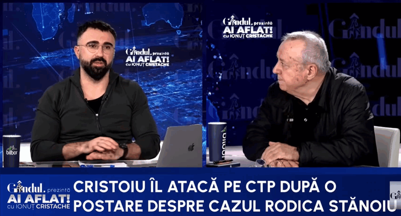 Cristoiu îl atacă pe CTP după o postare despre cazul Rodica Stănoiu: Nu și-a luat pastilele