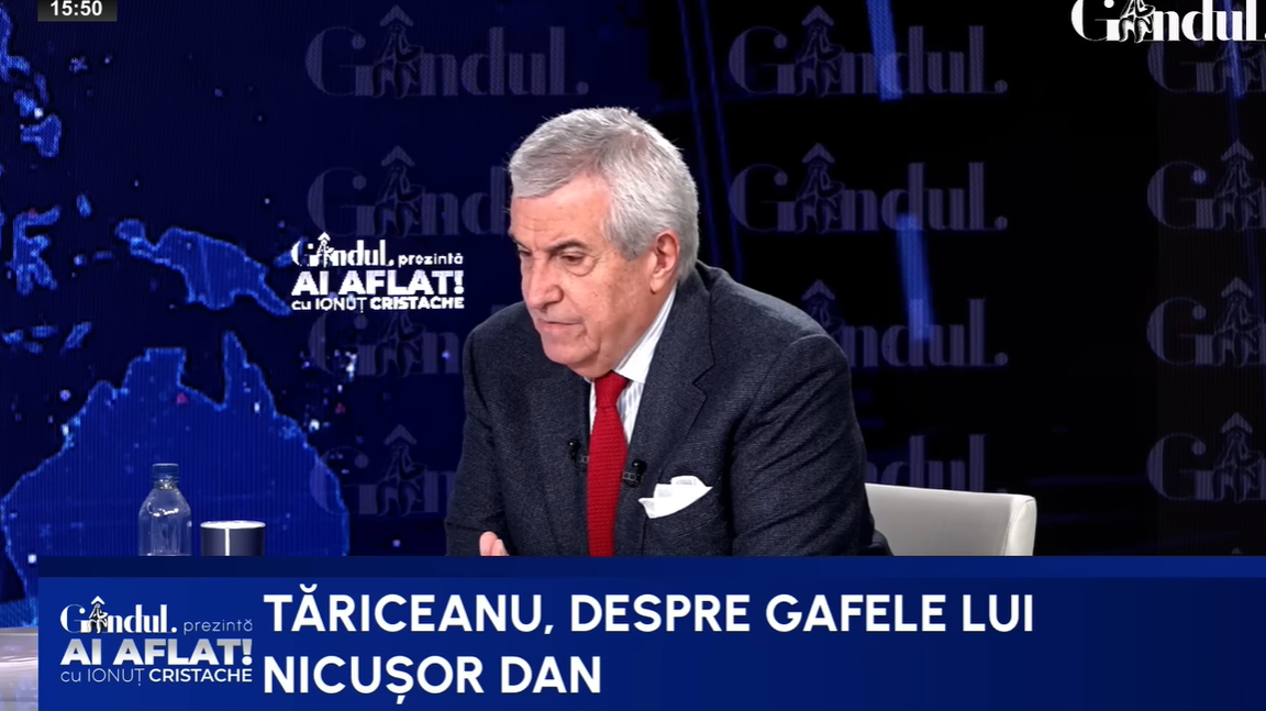 Tăriceanu: Nicușor Dan s-a scăpat la Politico/Trump nu vede cu ochi buni astfel de declarații/Să nu ne mirăm că România este pusă într-un colț